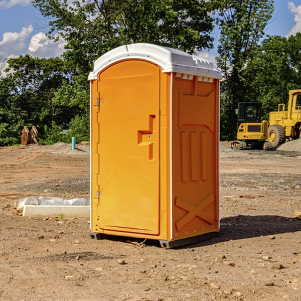 how often are the portable restrooms cleaned and serviced during a rental period in Jack County Texas